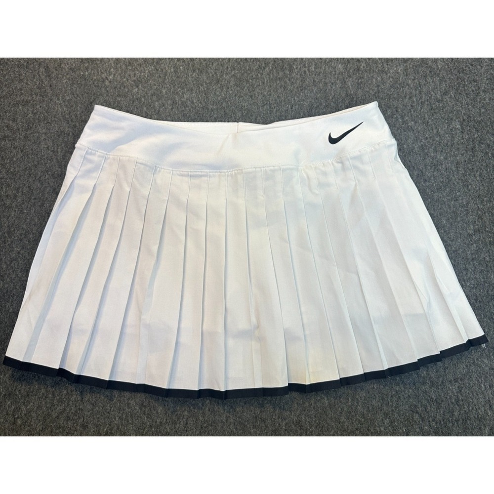 Nike Dri-Fit Victory Skort Shorts Skirt Off White Size Large 728773-100 Pleated - Picture 2 of 16